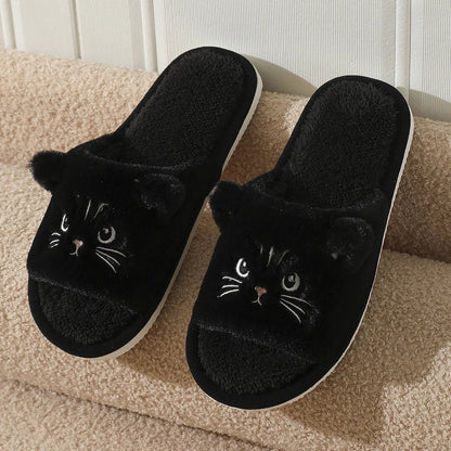 Cute cat slippers women - Dikova