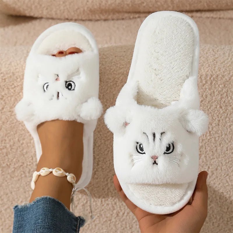 Cute cat slippers women - Dikova
