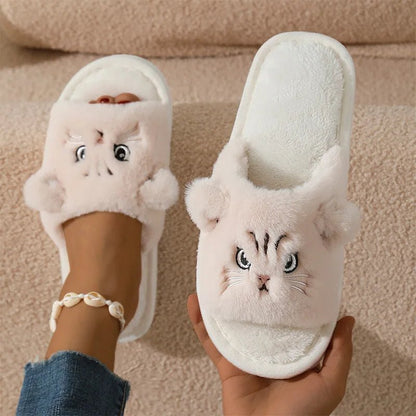 Cute cat slippers women - Dikova