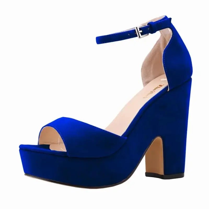 Dark red ankle strap heel - Dikova