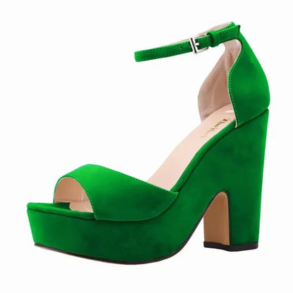 Dark red ankle strap heel - Dikova