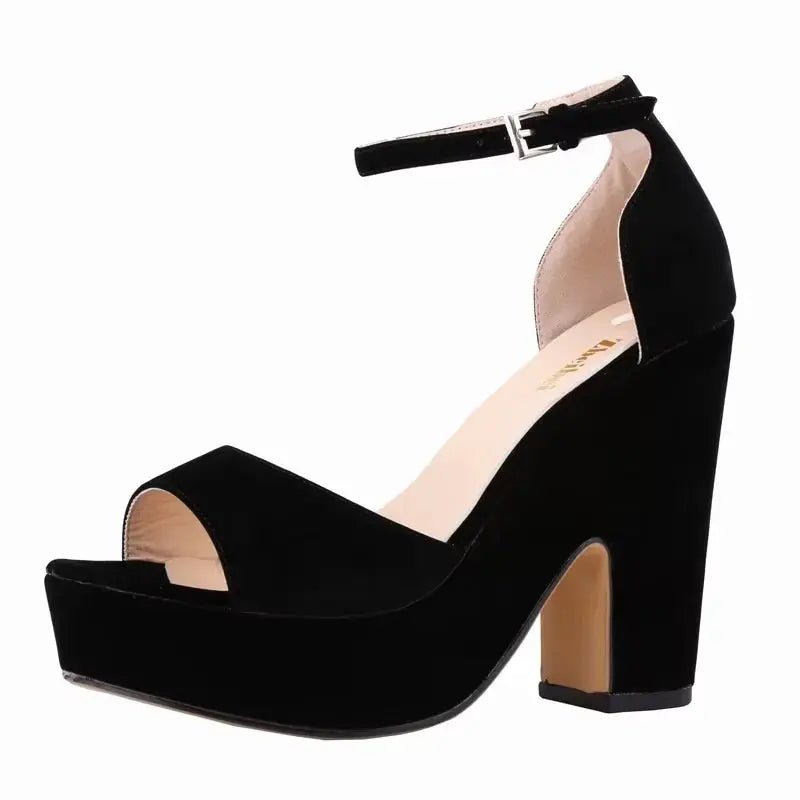 Dark red ankle strap heel - Dikova