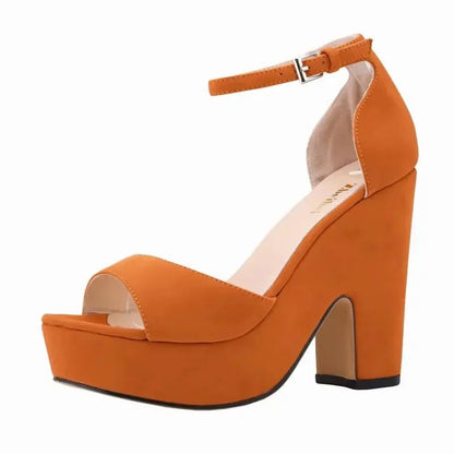 Dark red ankle strap heel - Dikova