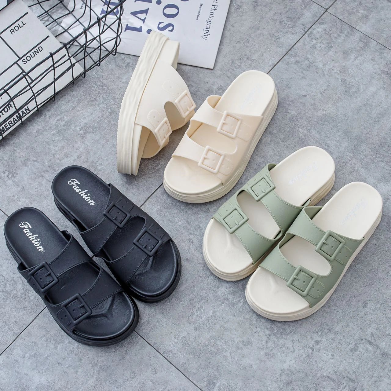 Double strap platform sandals women - Dikova