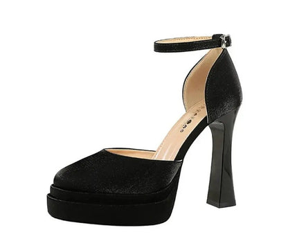 Embellished Ankle Strap Heel - Dikova