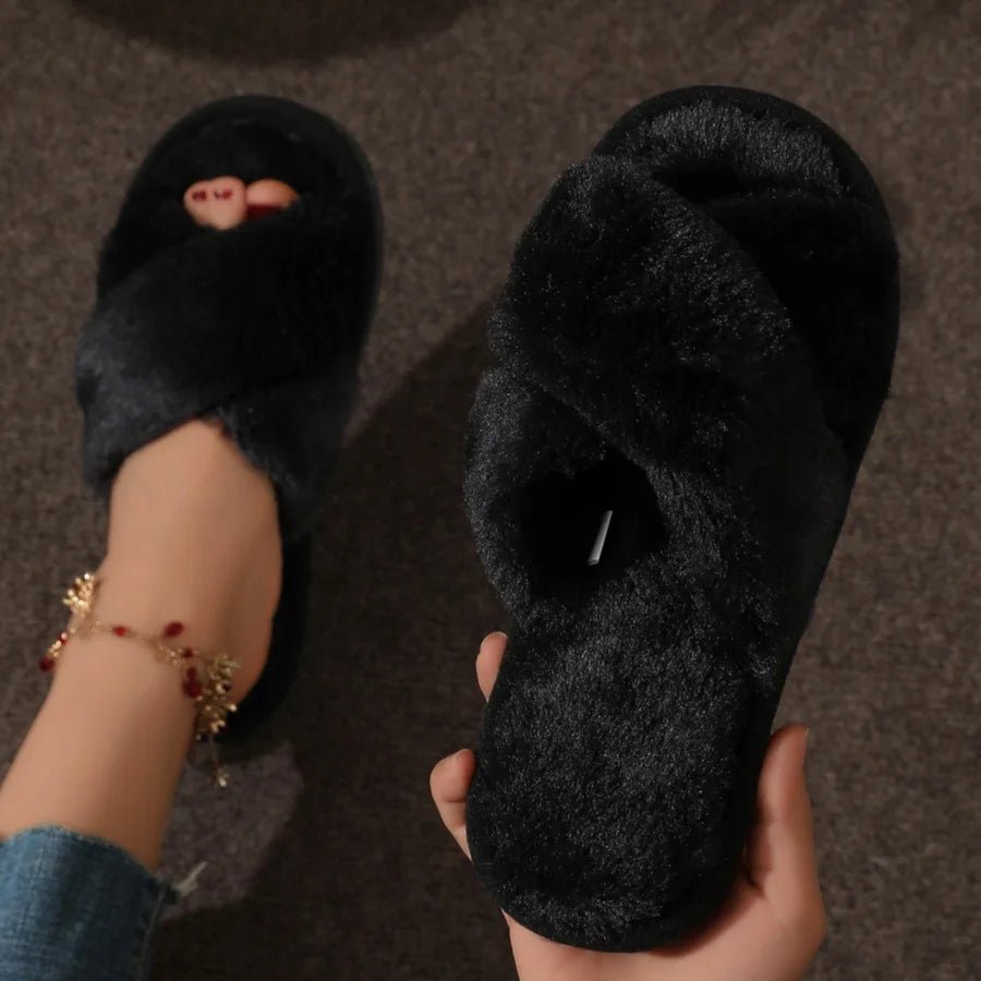 Fluffy slides women - Dikova