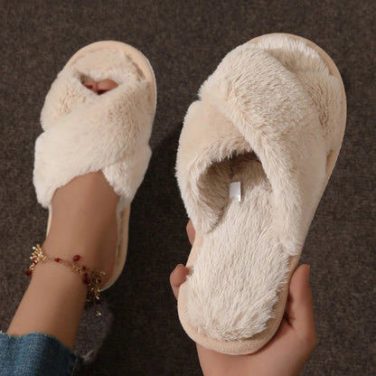 Fluffy slides women - Dikova