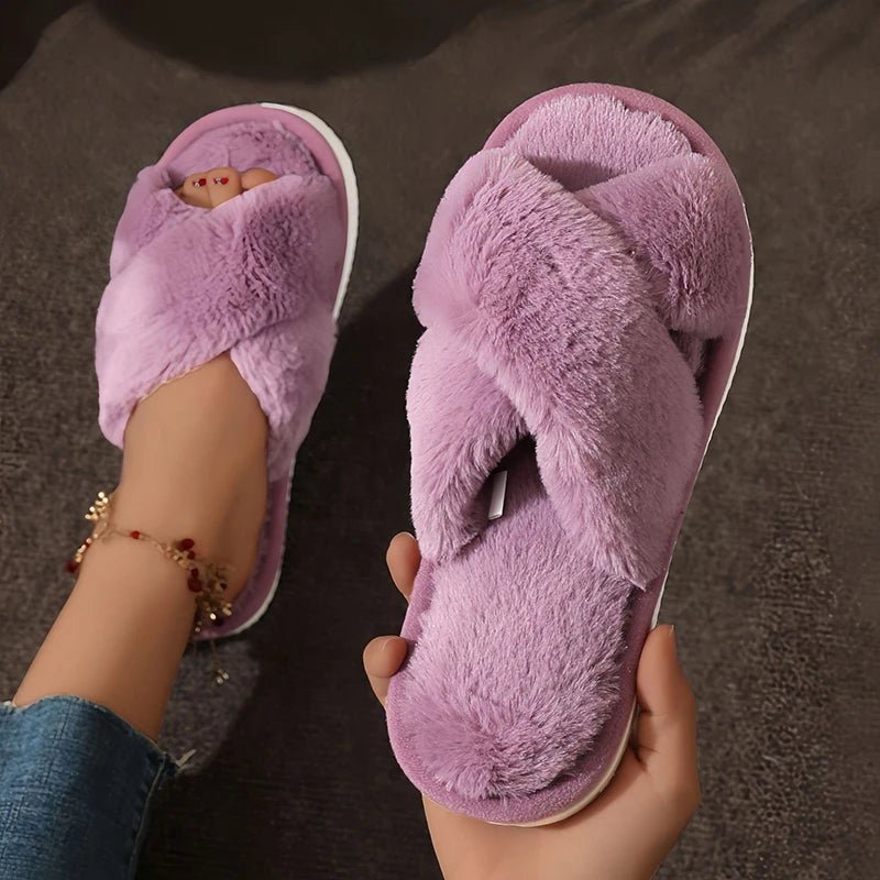 Fluffy slides women - Dikova