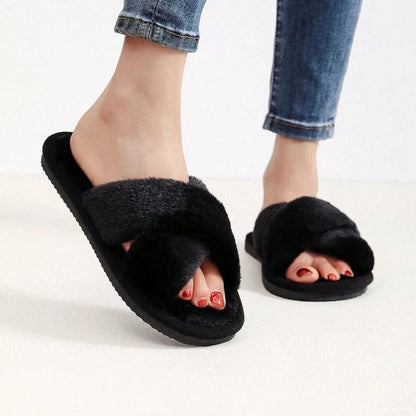 Fluffy slides women - Dikova