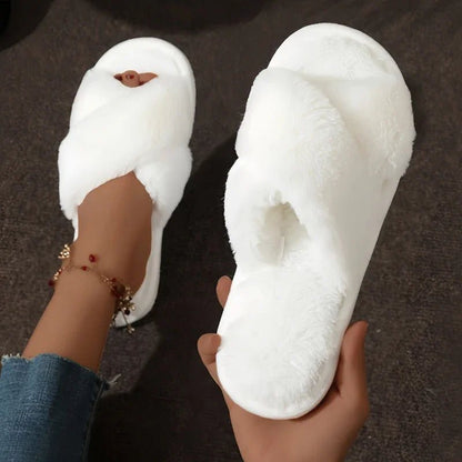 Fluffy slides women - Dikova
