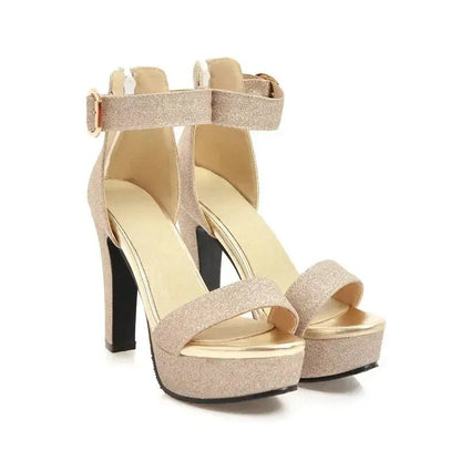 Glitter ankle strap heel - Dikova