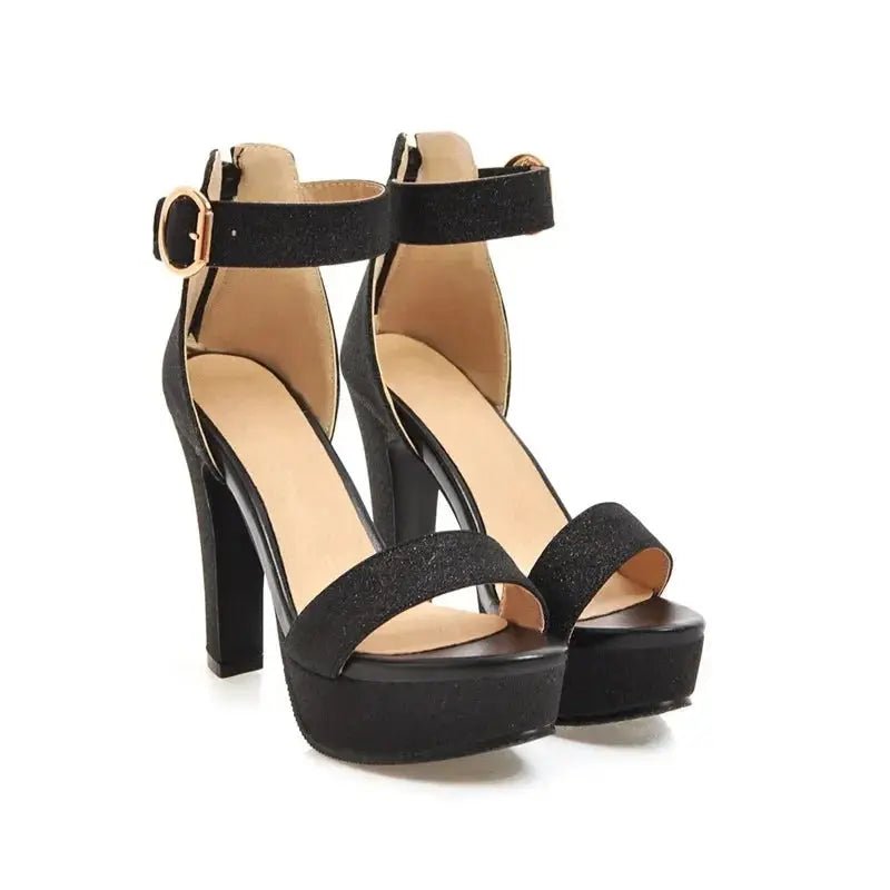 Glitter ankle strap heel - Dikova