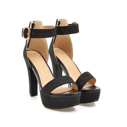 Glitter ankle strap heel - Dikova