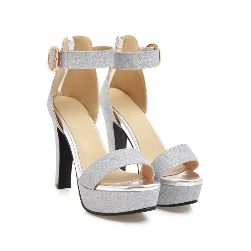 Glitter ankle strap heel - Dikova