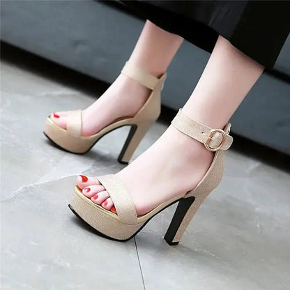 Glitter ankle strap heel - Dikova