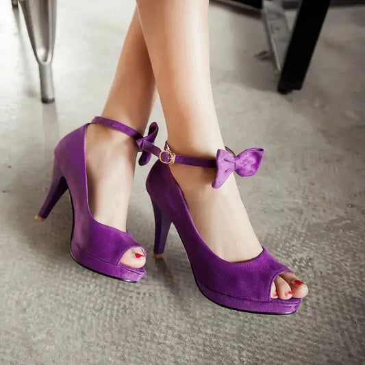 Lavender Ankle Strap Heel - Dikova