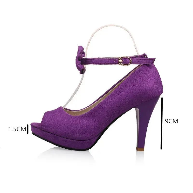 Lavender Ankle Strap Heel - Dikova
