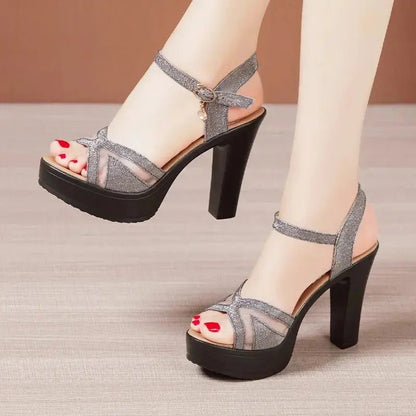 Mauve Ankle Strap Heel - Dikova