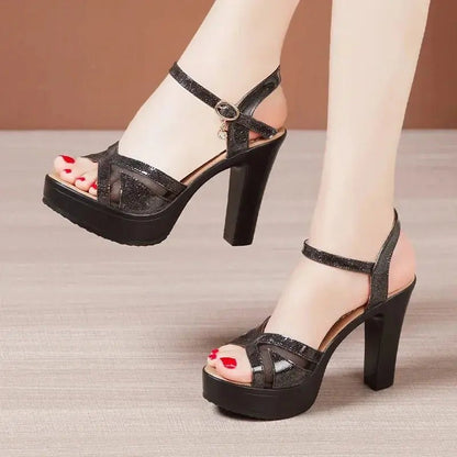 Mauve Ankle Strap Heel - Dikova