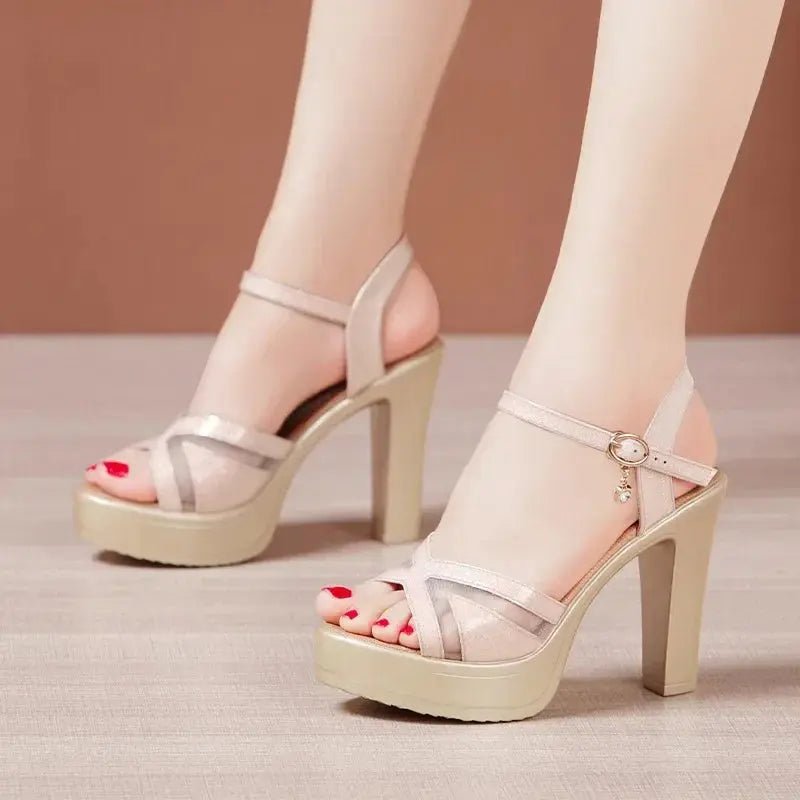 Mauve Ankle Strap Heel - Dikova