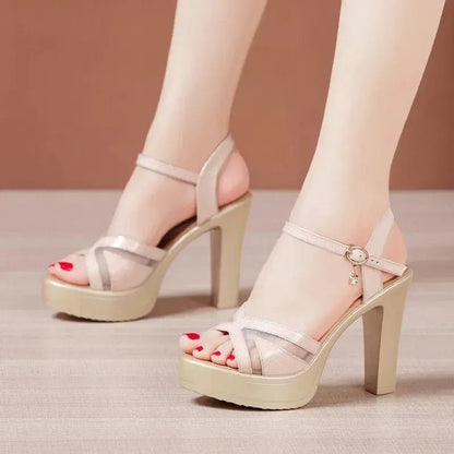 Mauve Ankle Strap Heel - Dikova