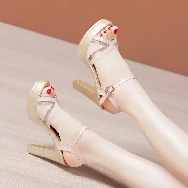 Mauve Ankle Strap Heel - Dikova