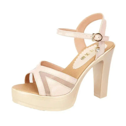 Mauve Ankle Strap Heel - Dikova