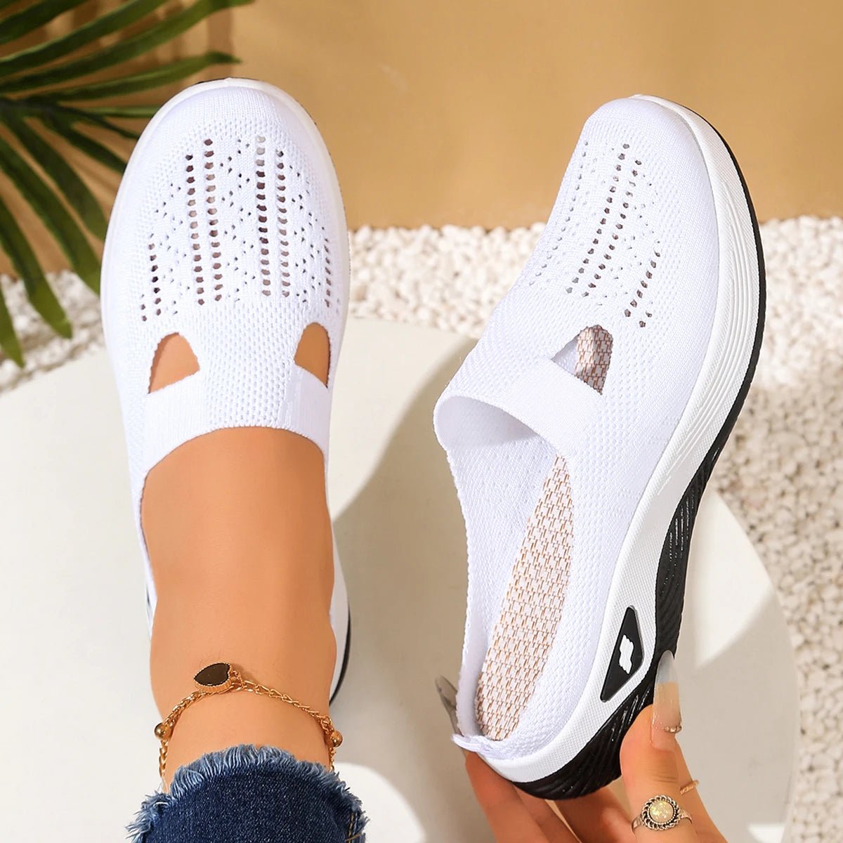 Mesh slip on mule sneakers - Dikova