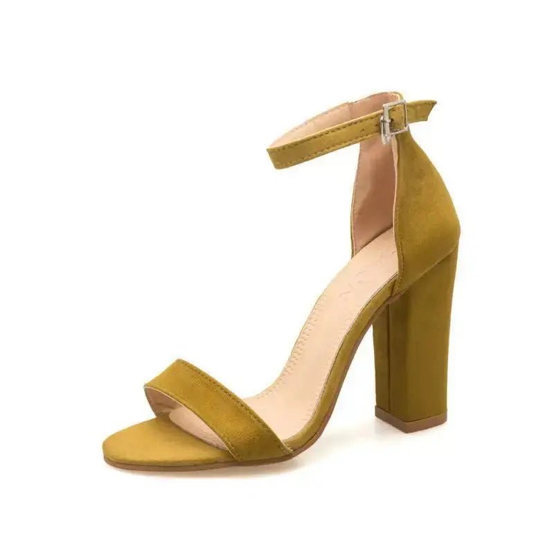 Mustard Ankle Strap Heel - Dikova
