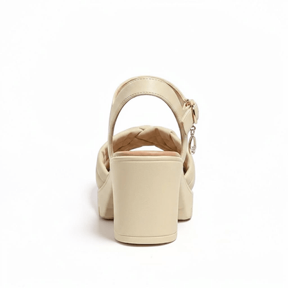 Nude Ankle Strap Platform Heel - Dikova