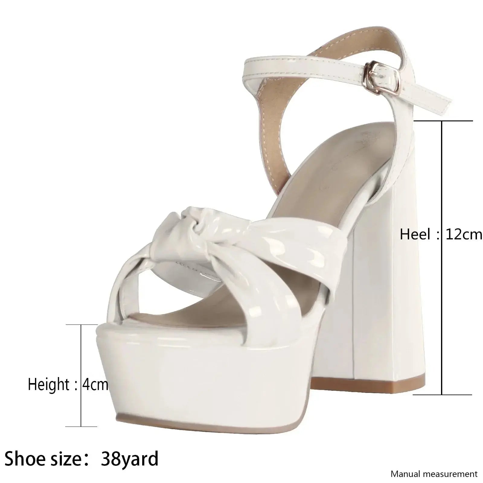 Off White Ankle Strap Heel - Dikova