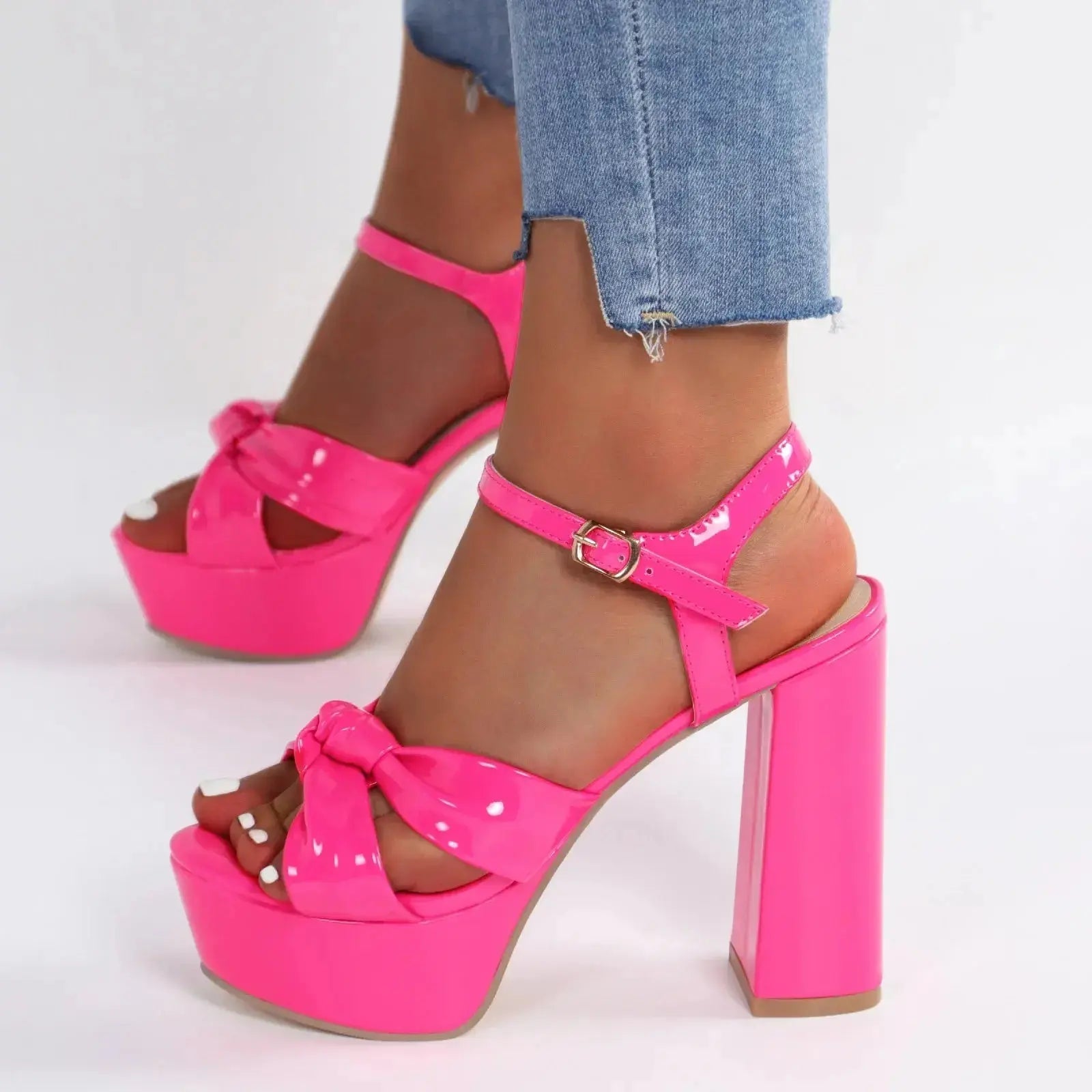 Off White Ankle Strap Heel - Dikova