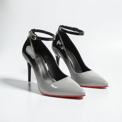 Patent Leather Ankle Strap heels - Dikova