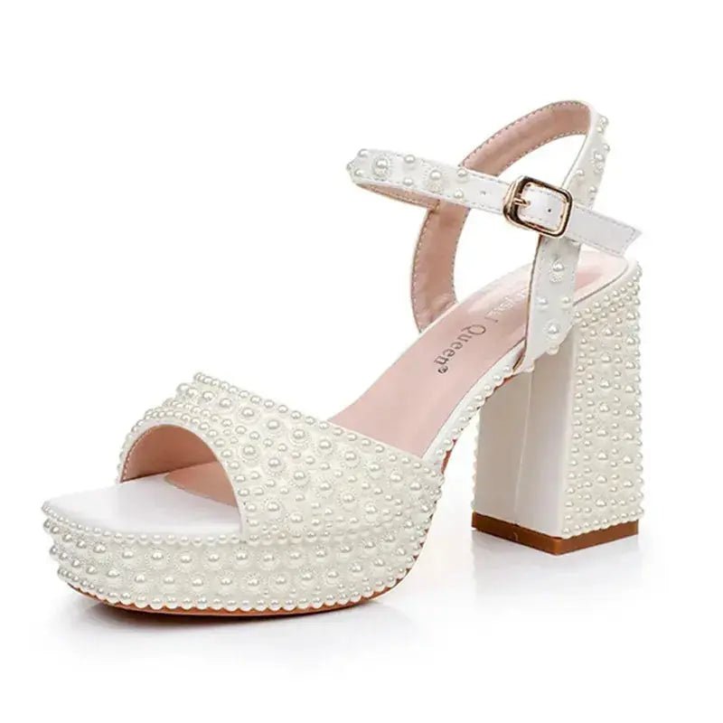 Pearl ankle strap heel - Dikova