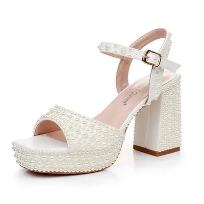 Pearl ankle strap heel - Dikova