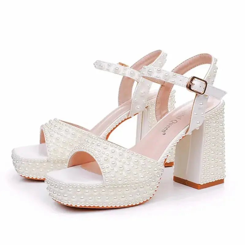 Pearl ankle strap heel - Dikova
