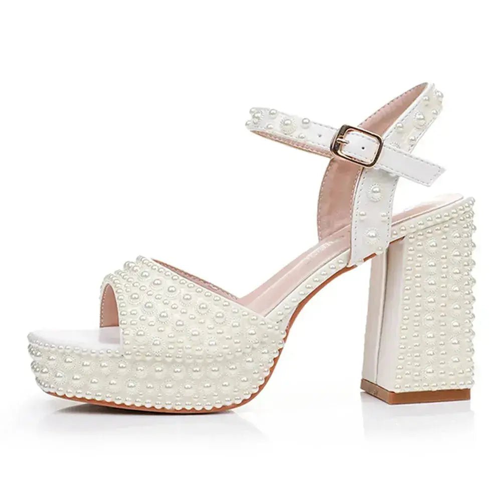 Pearl ankle strap heel - Dikova