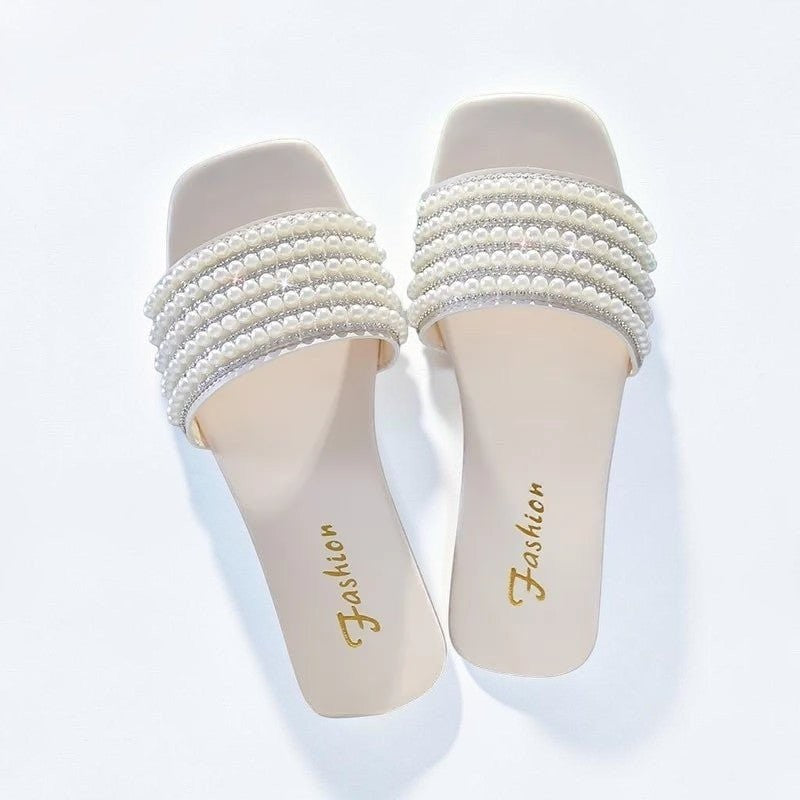Pearl flat slides - Dikova