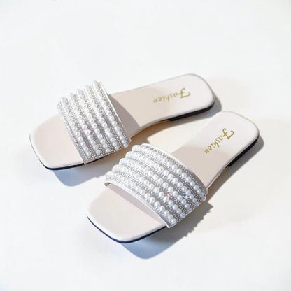 Pearl flat slides - Dikova