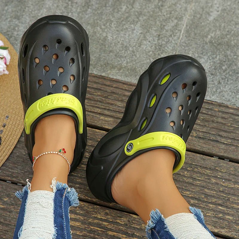 Platform perforated clogs women - Dikova