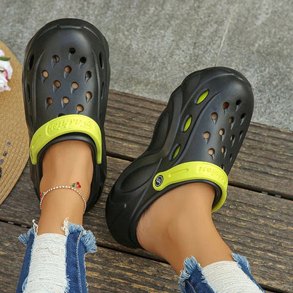 Platform perforated clogs women - Dikova