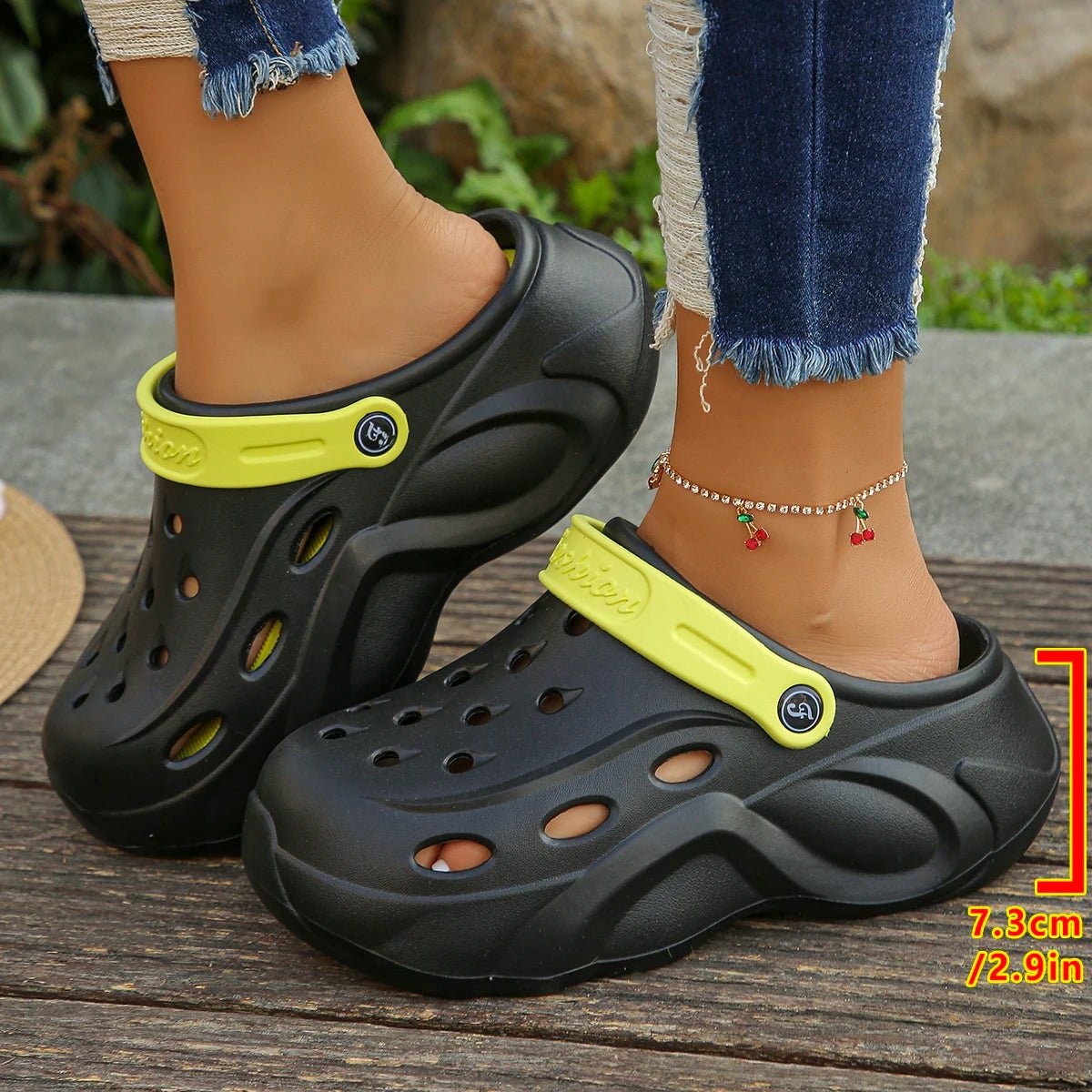 Platform perforated clogs women - Dikova