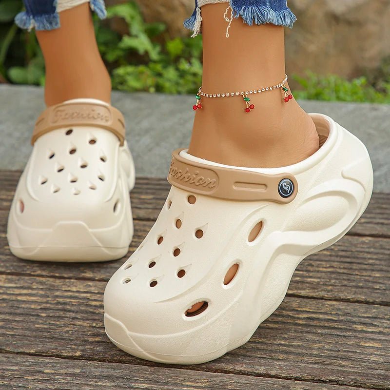 Platform perforated clogs women - Dikova