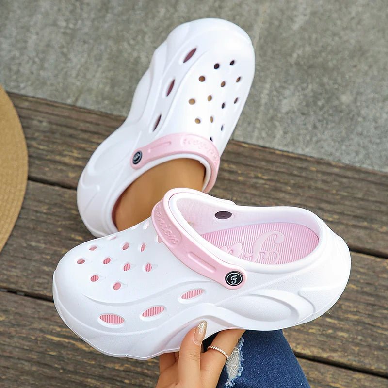 Platform perforated clogs women - Dikova