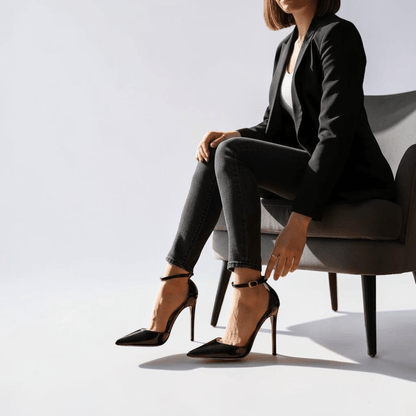 Pointed toe ankle strap heel - Dikova