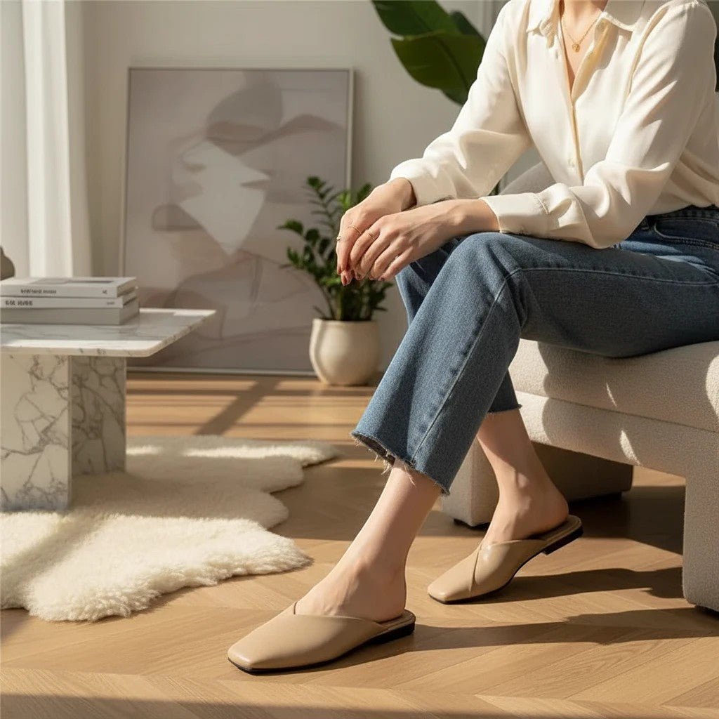 Pointed toe flat mules - Dikova