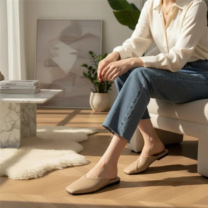 Pointed toe flat mules - Dikova