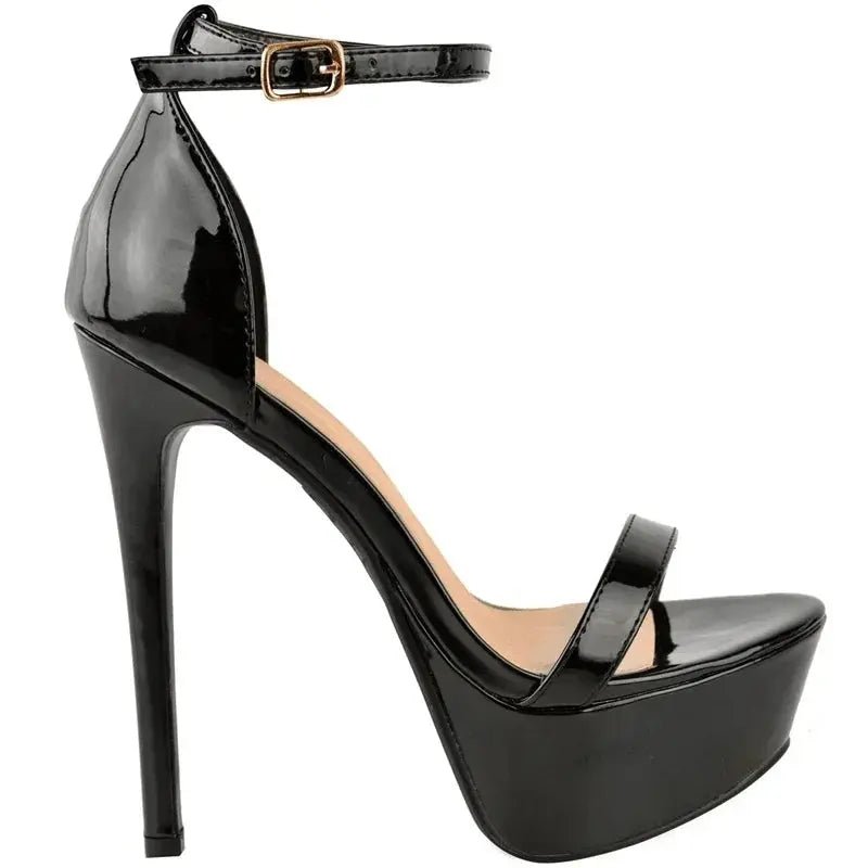 Red high heel with ankle strap - Dikova