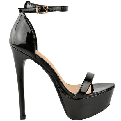 Red high heel with ankle strap - Dikova