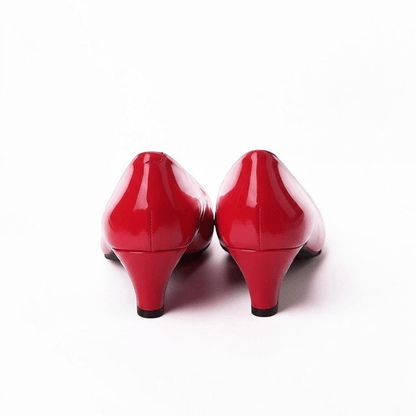 Red Pump Ankle Strap Heel - Dikova